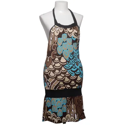Halternek jurk (Blauw, Bruin, Beige)