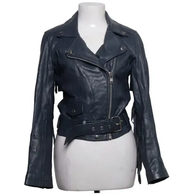 Bikerjacka (Blå) från Meotine Skinn