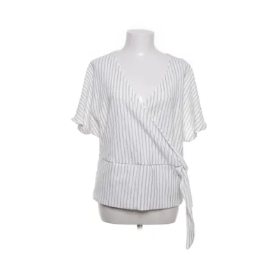 Wrap top (White, Multicolored) from L.O.G.G by H&M Polyester, Elastane