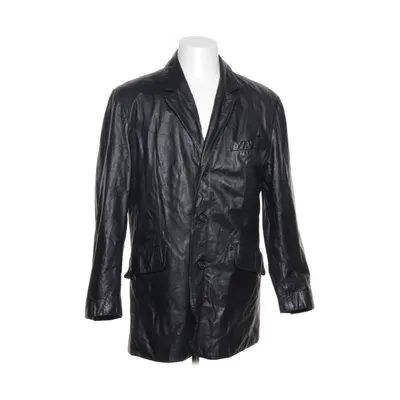 Leather blazer (Black) from Request Polyamide, Leather