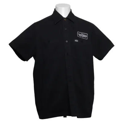 Short sleeve shirt (Black) from DePalma Cotton, Polyester