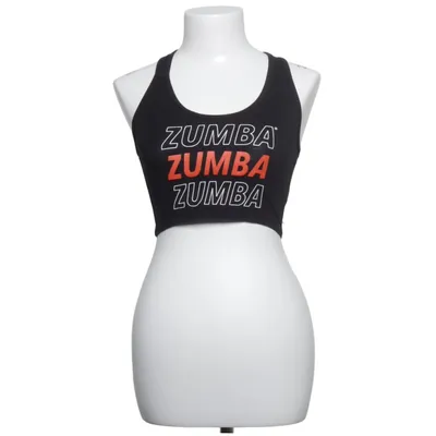 Crop top (Zwart) van Zumba Wear Katoen, Elastaan