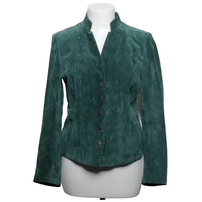 Læderjakke (Grøn) fra Coldwater Creek Læder, Polyester