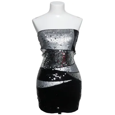 Cocktail dress (Black, Silver) from Jennifer Taylor Elastane, Viscose