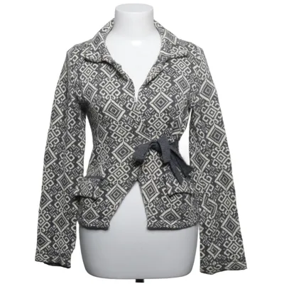 Cardigan cache-cœur (Gris, Blanc) de Lely Wood Acrylique, Coton