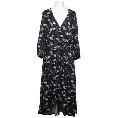 Wrap dress (Black, Beige) from DeVal Woman Elastane, Polyester