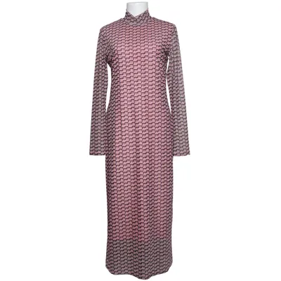 Jurk met col (Roze, Zwart) van Hugo Boss Elastaan, Polyester