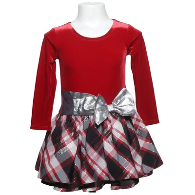 Kjole (X26319-DL) fra Bonnie Jean Elastan, Metallfiber, Polyamid, Polyester