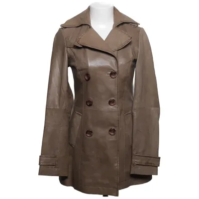 Leather coat (Trench 205) from Goosecraft Cotton, Leather, Polyester