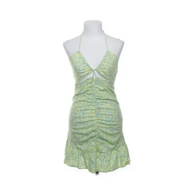 Jurk (Geel, Blauw, Meerkleurig) van Zara Elastaan, Linnen, Viscose