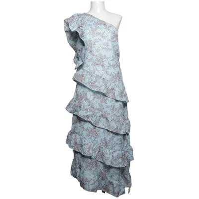 Maxikleid (Blau, Braun) von Pretty Lavish Leinen, Polyester