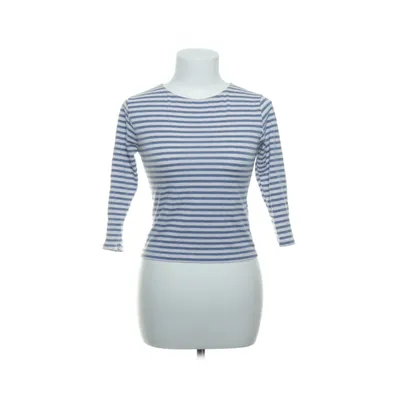 Langærmet t-shirt (Blå, Hvid) fra Brandy Melville Bomuld, Polyester, Viscose