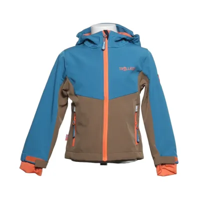 Softshelljakke (Blå, Brun, Orange) fra Trollkids Elastan, Polyester