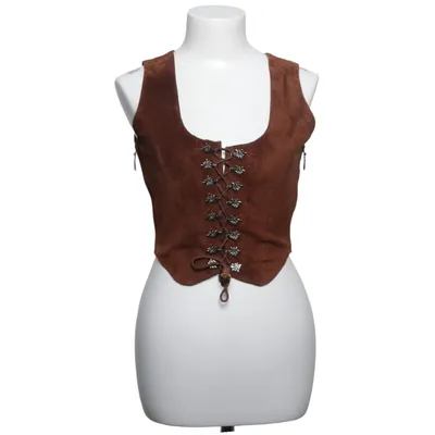 Leather vest (Brown) from PG Leather Fashion Leather