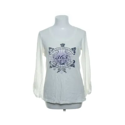 Langærmet t-shirt (Hvid, Lilla) fra 365 Sunshine Bomuld