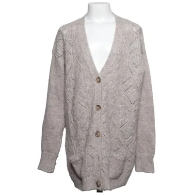 Cardigan (Beige) de Johnnie B Acrylique, Fibre métallique, Mohair, Polyamide, Polyester