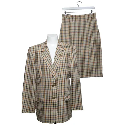 Tailleur jupe (Beige, Multicolore) de Daks Soie, Laine