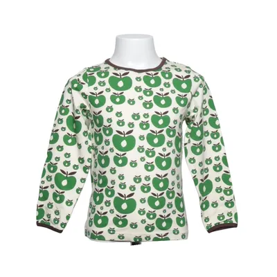 T-shirt à manches longues (Vert, Blanc) de Småfolk Coton, Élasthane, Modal