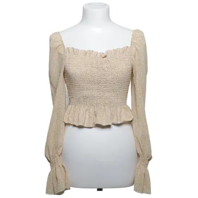 Crop top (Beige, Yellow) from Jolio & Co Cotton, Polyester