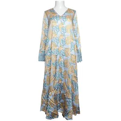 Maxi jurk (Blauw, Geel, Roze) van Delicatelove Elastaan, Viscose