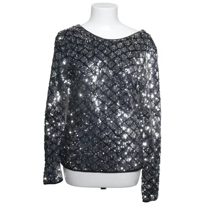 Top (Silver, Black) from Ichi Elastane, Polyester
