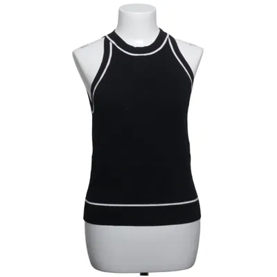 Tanktop  (Sort, Hvid) fra Mango Polyester, Viscose