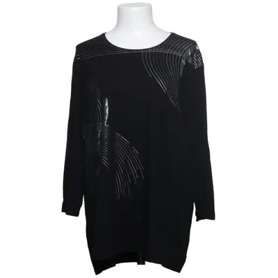 T-shirt à manches longues (Noir, Argent) de Gabriella K. Élasthane, Viscose