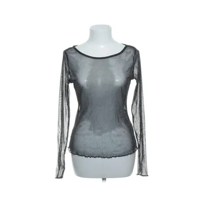 Long sleeve T-shirt (Black) from Lindex Metallic fiber, Polyamide