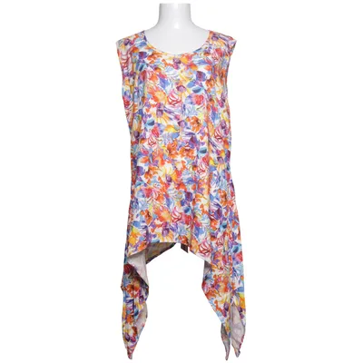 Tunic (White, Multicolored) from AKH Fashion Elastane, Viscose