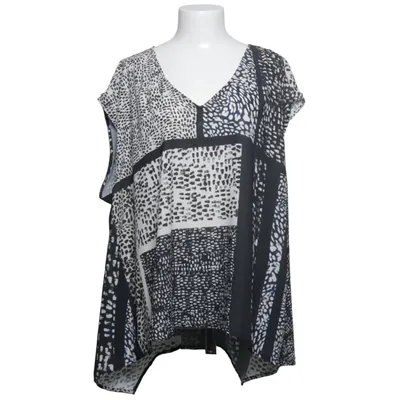 Top (Black, White) from Open End Polyester