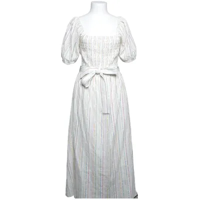 Robe longue (Blanc, Multicolore) de & Other Stories Coton, Fibre métallique, Modal