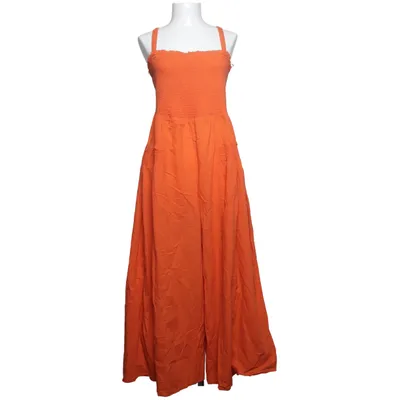 Jumpsuit (ASOS DESIGN Curve Jumpsuit • Smocked Bodice Wide Leg • Tomato Red • smok • gerafft) from ASOS Curve Cotton