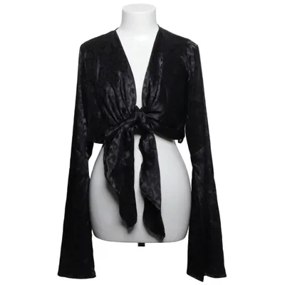 Wikkelblouse (Zwart) van Missguided Tall Elastaan, Polyester