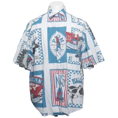 Chemise à manches courtes (Bleu, Rouge, Blanc) de Trinity Coton