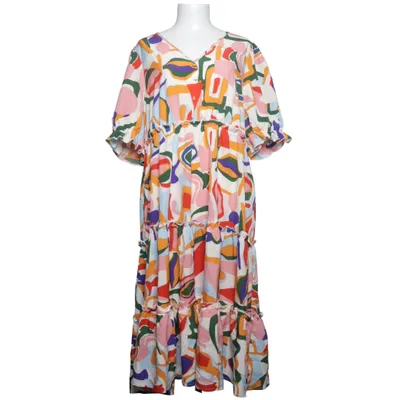 Robe (Blanc, Multicolore) de Emery Rose Élasthane, Polyester