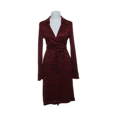 Slå-om-kjole (Rød, Sort) fra Diane von Furstenberg Vintage Silke