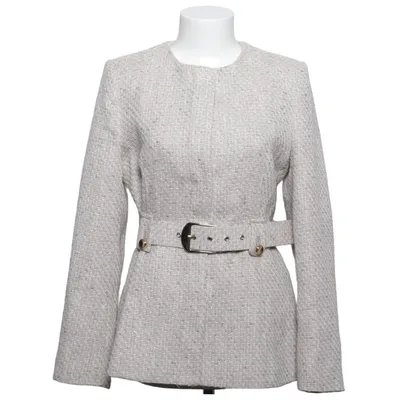 Blazer (Beige) from Zara Cotton, Metallic fiber, Polyester