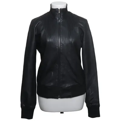 Leren jack (Grijs) van Provider Leer, Polyester