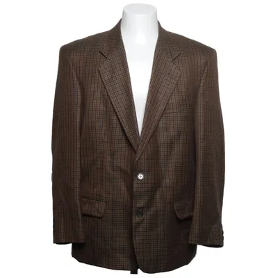 Blazer (Brun, Flerfarvet) fra Pierlorenzo Polyester, Viscose, Uld