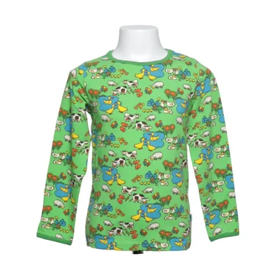 T-shirt à manches longues (Vert, Multicolore) de Småfolk Coton, Élasthane, Modal