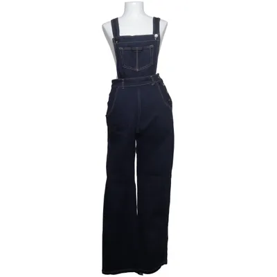 Dungarees (Blue) from Hell Bunny Cotton, Elastane