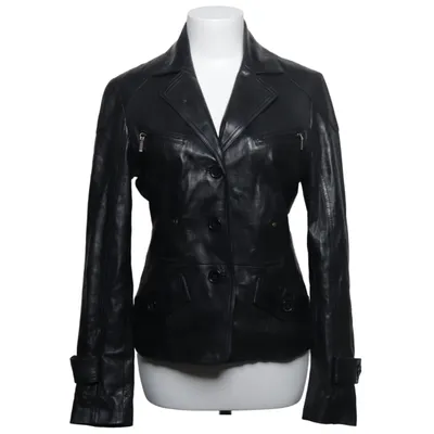 Leather blazer (Black) from C&A Leather