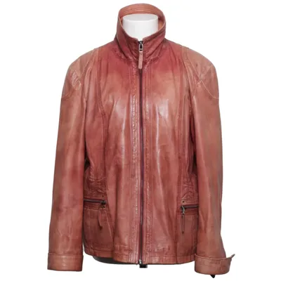 Veste en cuir (Marron) de Franco Callegari Coton, Cuir, Polyester