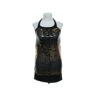 Halter neck top (Black, Gold) from Maner Elastane, Polyester