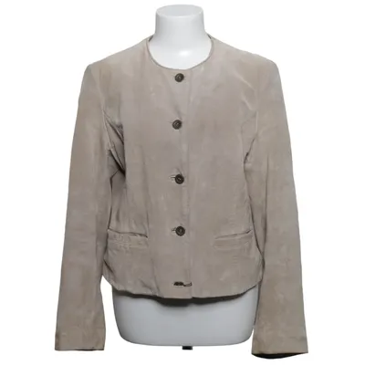 Leren jack (Beige) van Cappuccini Leer