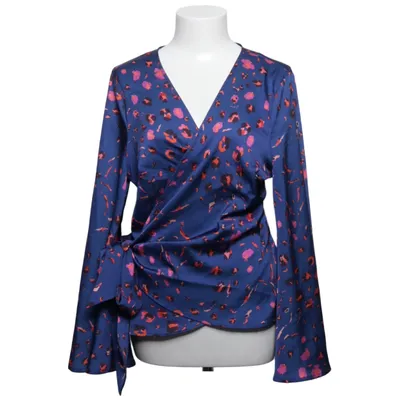 Wikkelblouse (Blauw, Meerkleurig) van Never Fully Dressed Polyester