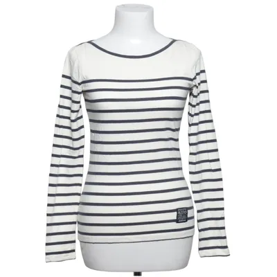 Langærmet t-shirt (Hvid, Blå) fra Dobber Bomuld, Elastan