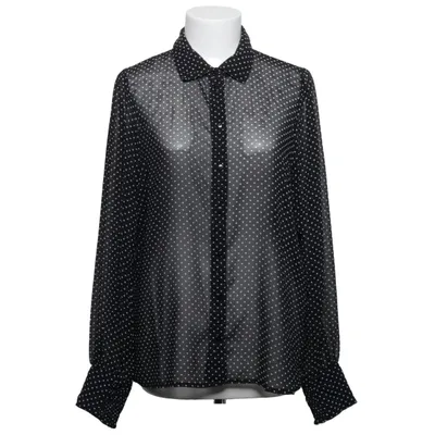 Blouse (Black, White) from ONLY Blue Denim Polyester