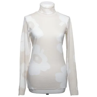 Turtleneck (Beige, Hvid) fra Marimekko Uld