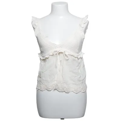 Tank­top (Weiß) von Zara Baumwolle, Polyester